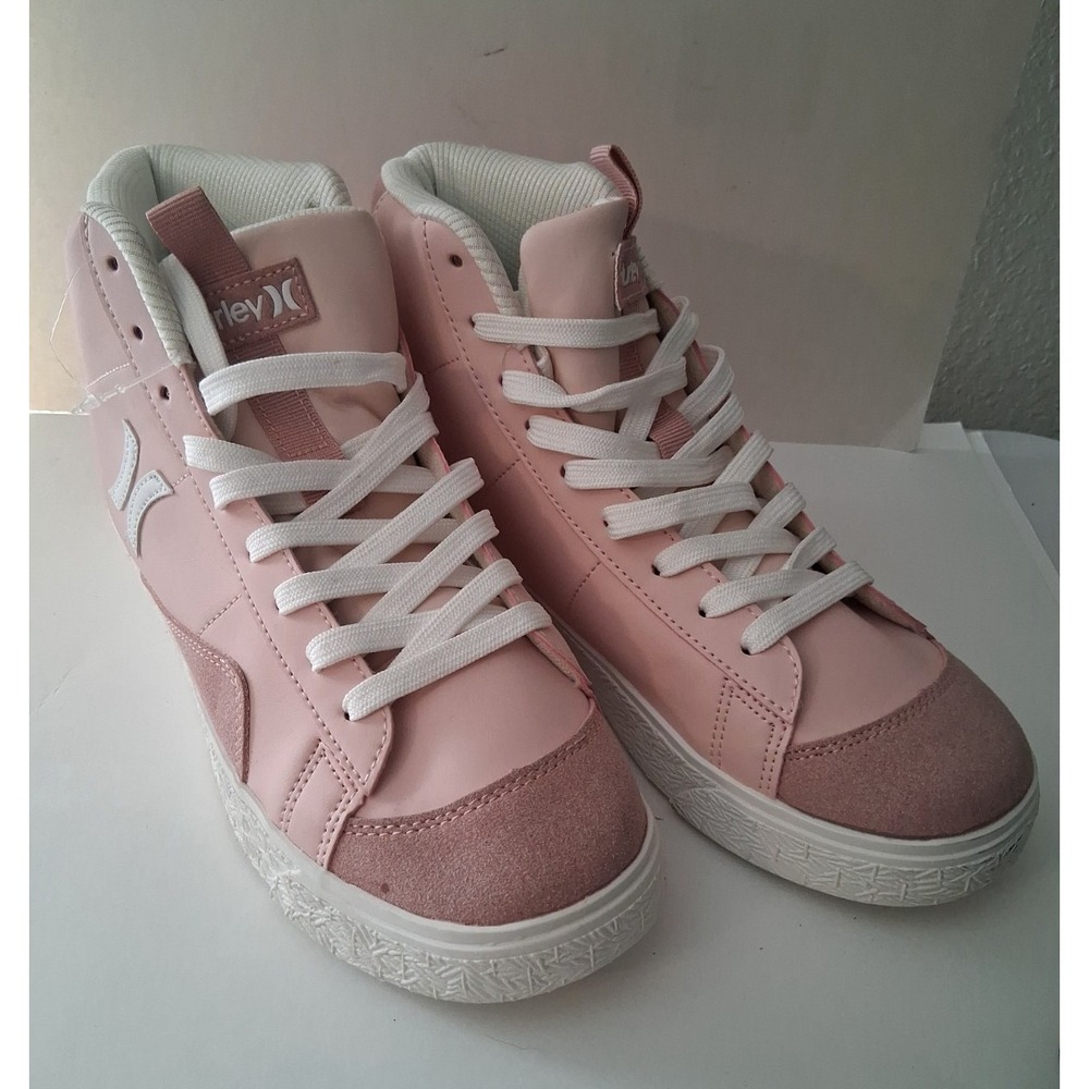 Hurley Women's High Top Sneakers sz 7 Lace Up 2 Tone Pink Read condition
